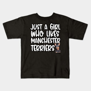 Just A Girl Who Likes Manchester Terriers Kids T-Shirt